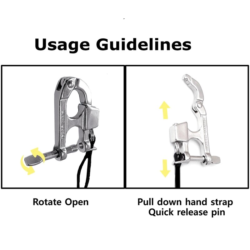 Double gate 316 Stainless Steel Screw Lock Pull Locking Shackle