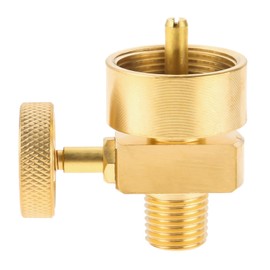 DRELD 1LB Propane Tank Refill Adapter for Throwaway Cylinder, with 1/4" Male NPT Thread x 1"-20 Female Cylinder Thread Fitting Connector for Stove, Grill