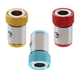 3 PCS Screwdriver Head Magnetic Ring for 1/4 ” 6.35mm Screwdriver Bits, Strong Magnetic Screwdriver Bit Holder Compact Drill Bit Extension, Anti-Drop Magnetic Screwdriver Bit Holder