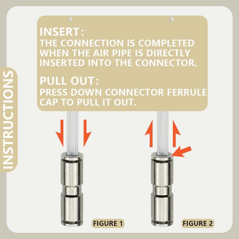 Bwintech 3 pieces 10 mm straight pressure in connection pneumatic