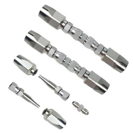 3PCS Hydraulic Hose Fittings, Hose Repair Kit, Water Hose Pressure Washer Repair, Reusable Hose-end Repair fitting, 1/4", 3/8", 1/2" Inner Diameter