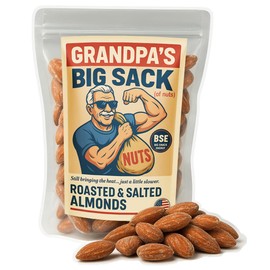 Grandpa's Big Sack of Nuts - A Salty, Hilarious Gag Gift for Men Who've Been Carrying It for Years. Small Batch Roasted Almonds, Perfect for Birthdays and Laughs