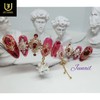 ❗Limited❗ Ruby handmade nail tips - Long Almond / ❗한정❗