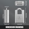 Large Heavy Duty Combination Padlock, [Wraped Beam Cut Resistance] Diyife