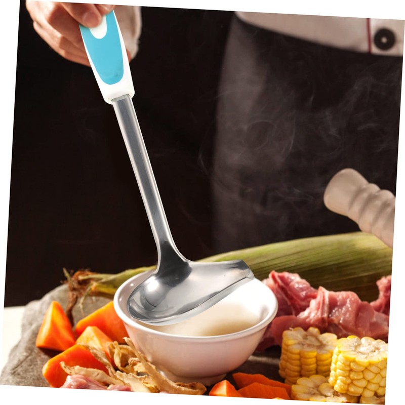 LABRIMP Stainless Steel Gravy Ladle Curve Spout Food Grade Soup