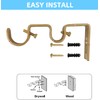 Kowibcl 3PCS Double Curtain Rod Brackets,Fits up to 1 and
