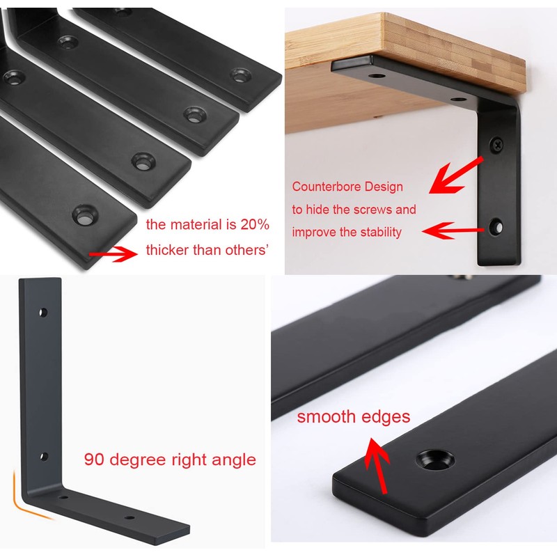 12 Inch Shelf Bracket Heavy Duty L Shelf Bracket 12