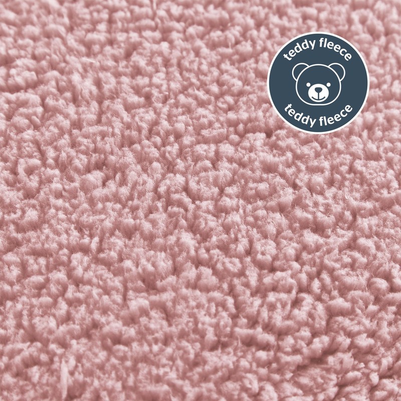 Silentnight Teddy Fleece Fitted Sheet Single - Blush Teddy Bear