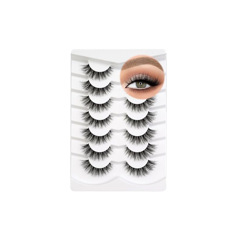 3D False Eyelashes, Cat Eye, Wispy, Natural Short False Eyelashes,