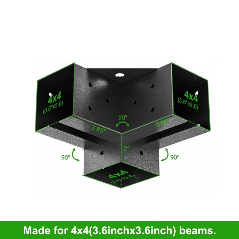 ORIGLE Pergola Brackets - Heavy Duty 4x4 Brackets kit (Q235