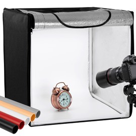 Finnhomy Professional Portable Photo Studio Photo Light Studio Photo Tent Light Box Table Top Photography Shooting Tent Box Lighting Kit, 16" x 16" Cube