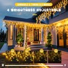 JMEXSUSS Christmas Icicle Lights for Outside-800 LED Warm White Icicle
