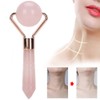 Rose Quartz Face Roller Massager Skin Tightening Lifting AntiWrinkle Facial