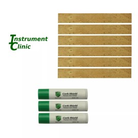 Instrument Clinic Clarinet Tenon Joint Cork, 6 Pack, with 3 Tubes of Cork Grease