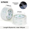BOMEI PACK Clear Silent Packing Tape, 2.6Mil Heavy Duty No