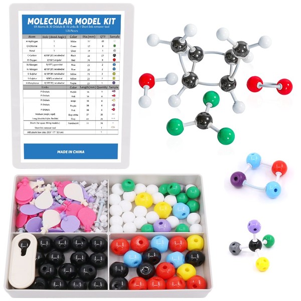 Swpeet 178 Pcs Molecular Model Kit for Inorganic & Organic