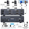 VEDINDUST KVM Switch 2 Monitors 2 Computers 4K60HZ Dual HDMI