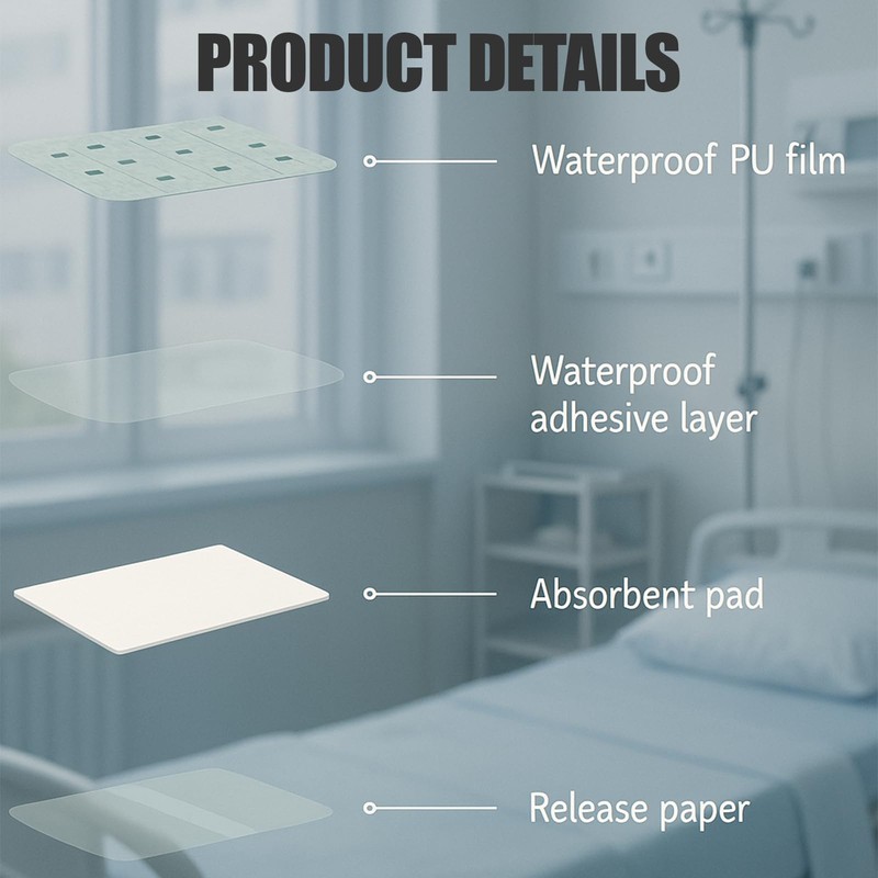 Waterproof Dressings For Wounds, Waterproof Plasters For Swimming, 20 Pcs