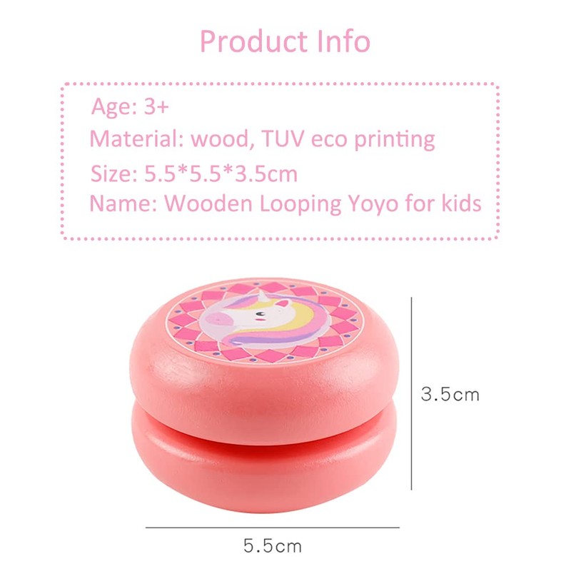Chic U Wooden Looping Yoyo for Kids Beginners Auto Return