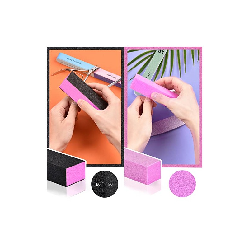 Professional Nail Care Kit with Cuticle Oil and Buffing Tools