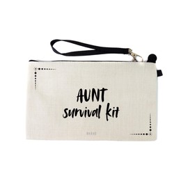 Gifts or Presents for Aunts, Aunt Survival Kit, Novelty Bag for Cosmetic Makup Bags, Pencil Case, Travel Organiser Zipper Pouch - cb1701