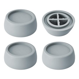 Runseaway 4Pcs Anti Vibration Pads for Washing Machines and Dryers, Washer Dryer Support Foot Riser Pads, Rubber Isolation Feet for Noise Reduction and Shock Absorption, Gray
