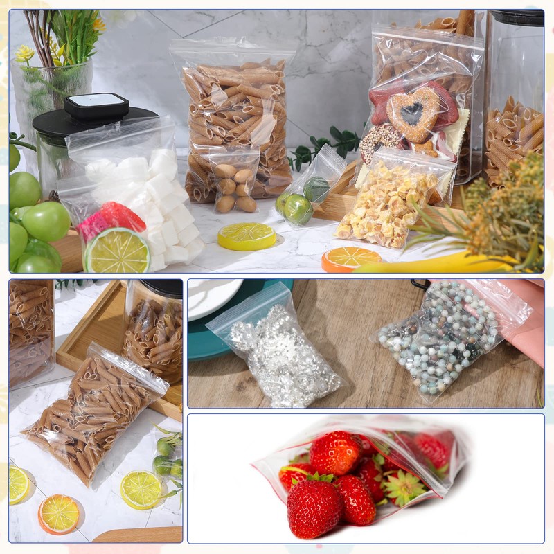 Epakh Resealable Transparent Zipper Poly Reclosable Jewelry Bags , Lock