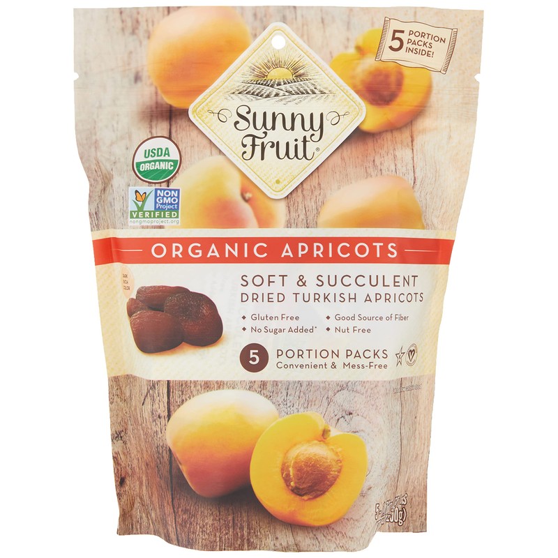 Sunny Fruit Organic Apricots, Soft and Succulent Dried Turkish Apricots