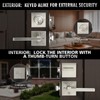 Exterior Door Lock Set with Deadbolt, Front Door Handle Set,