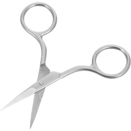 Tijeras Pequeñas De Belleza y Aseo, Tijeras Multifuncionales De Cejas y Vello Nasal, Acero Inoxidable Plateado, Tamaño Compacto, Uso Doméstico y Personal, Diseño De Hoja Recta Punta Fina