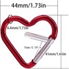 2Pcs Heart-Shaped Carabiner Clips, Durable Aluminum Alloy Keychain Clips for