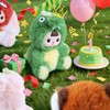 Plush Figure Toys, Plush Toys with Vinyl Face Green Dinasour