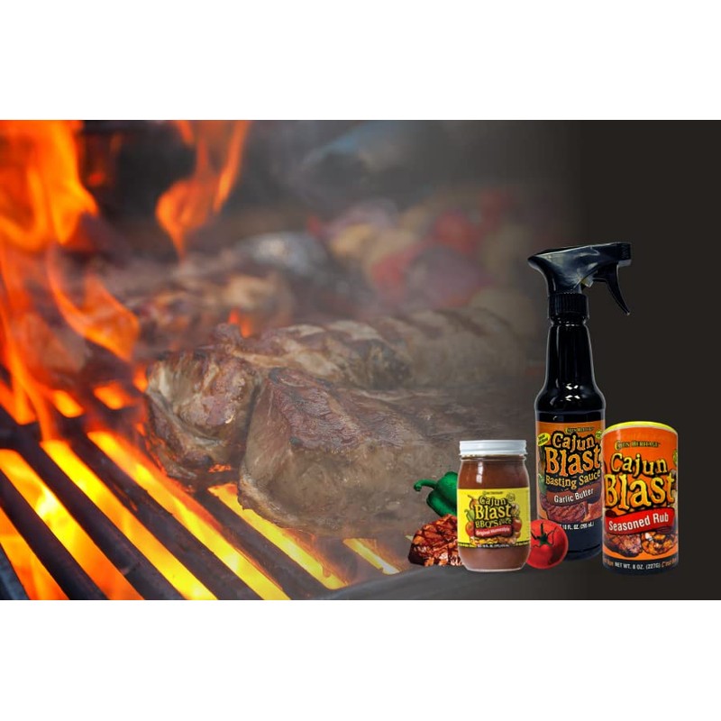 Cajun Blast Seasoned Basting Spray - Garlic Butter -10 oz