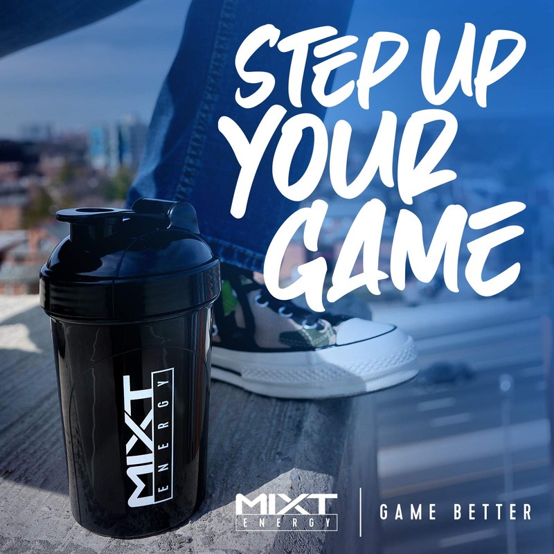 MIXT Energy Shaker Bottle, 16 oz., Black