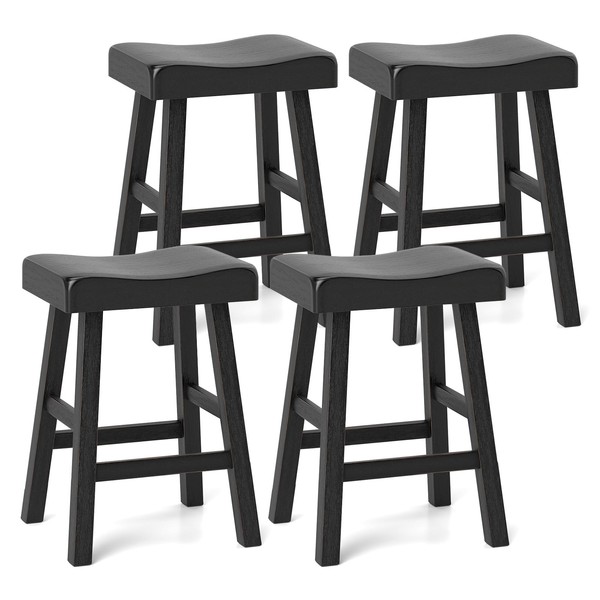 Giantex 24" Bar Stools Set of 4, Counter Height Saddle