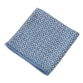 1-65616-86-KON Natsuhashi Pattern Woven Handkerchief Towel, Watane Diagonal Pattern, Chamon, Navy, Approx. 9.8 x 9.8 inches (25 x 25 cm), 1-65616-86-KON