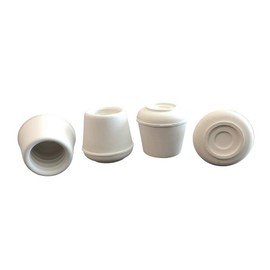 Shepherd Hardware 9122 1-1/8-Inch Inside Diameter Rubber Leg Tips, 4-Pack, White