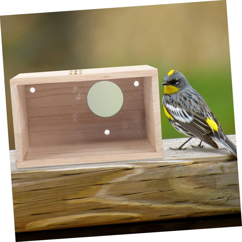 BESPORTBLE Wood Bird Nest Breeding Box Outdoor Cockatiel Nesting Box