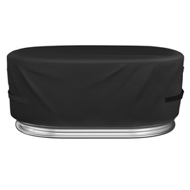 iBirdie Outdoor Waterproof 2 x 2 x 4 Stock Tank Cover for Ice Bath Cold Plunge Pool - 600D Heavy Duty Weatherproof Oval Tub Covers Compatible for Rubbermaid Water Trough