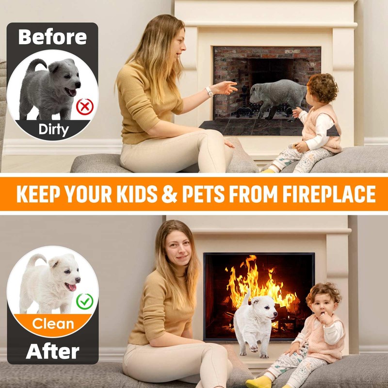 Magnetic Fireplace Draft Cover, Fireplace Blocker Blanket Stops Heat Loss,