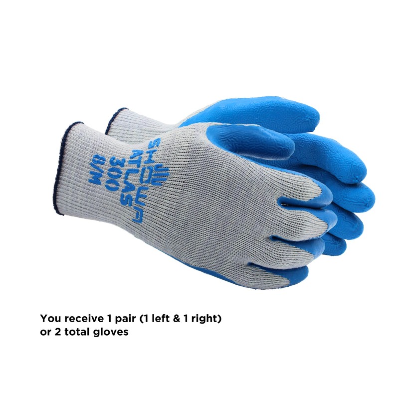 SHOWA Atlas 300 Original 1994 Crinkle Grip Work Gloves, Natural