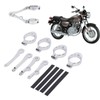 Motorcycle Headlight Mounting Bracket 39 to 41mm Bright Silver Surface