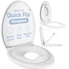 Quick Flip Elongated Toilet Seat with Built-In Potty & Splash