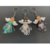 Unbranded Hand-Beaded Angel Key Ring Chain Zipper Pull Purse Fob