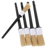 BIUDECO 5Pcs Round Head Small Brush for Automotive Cleaning Handle