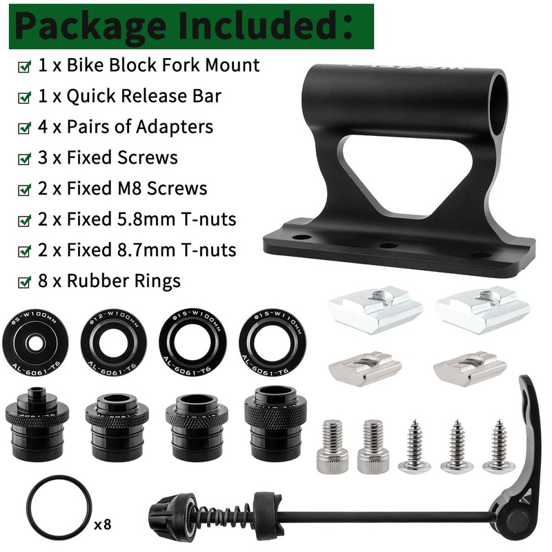 MUQZI Bicycle Fork Mount, Versatile Bicycle Block, Car Bicycle Roof