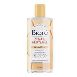 Biore Witch Hazel Pore Clarifying Toner with 2% Salicylic Acid for Acne Clearing and Balanced Skin Purification, 236ml