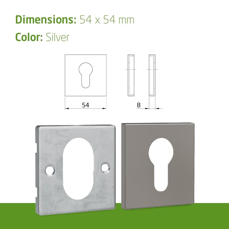 Amig - Door Escutcheon Set | Square Rosette | Matte
