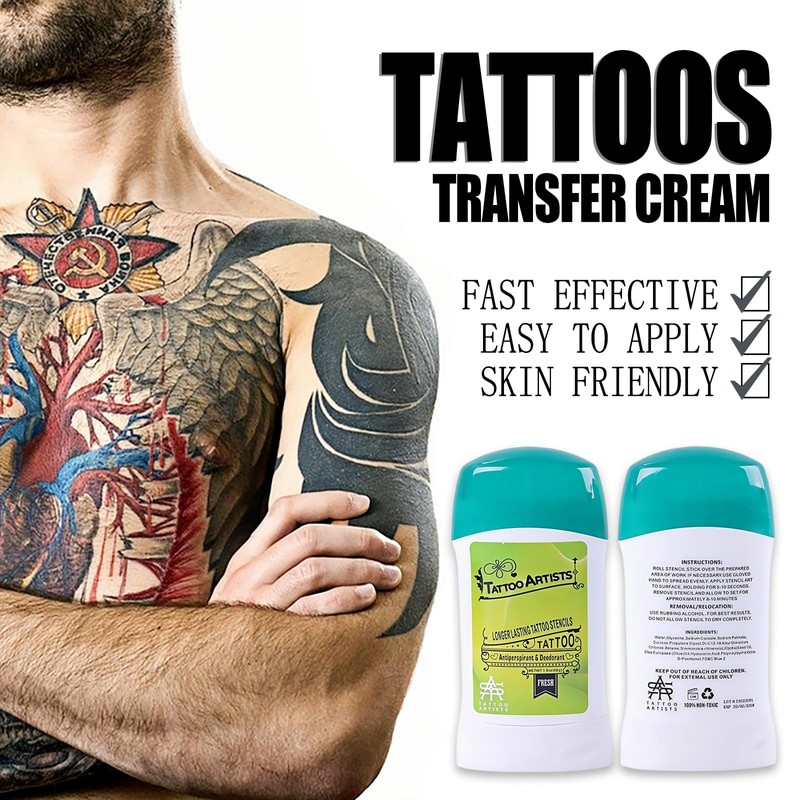 Tattoo Transfer Cream 51g,Fast&Long Lasting Stencil Gel Solution,Stencil Transfer Solution