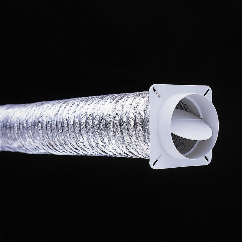 Deflecto Plastic Dryer Vent Draft Blocker, 4" Diameter, White (BD04)